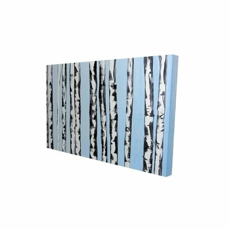 FONDO 12 x 18 in. Birches on A Blue Background-Print on Canvas FO2774288